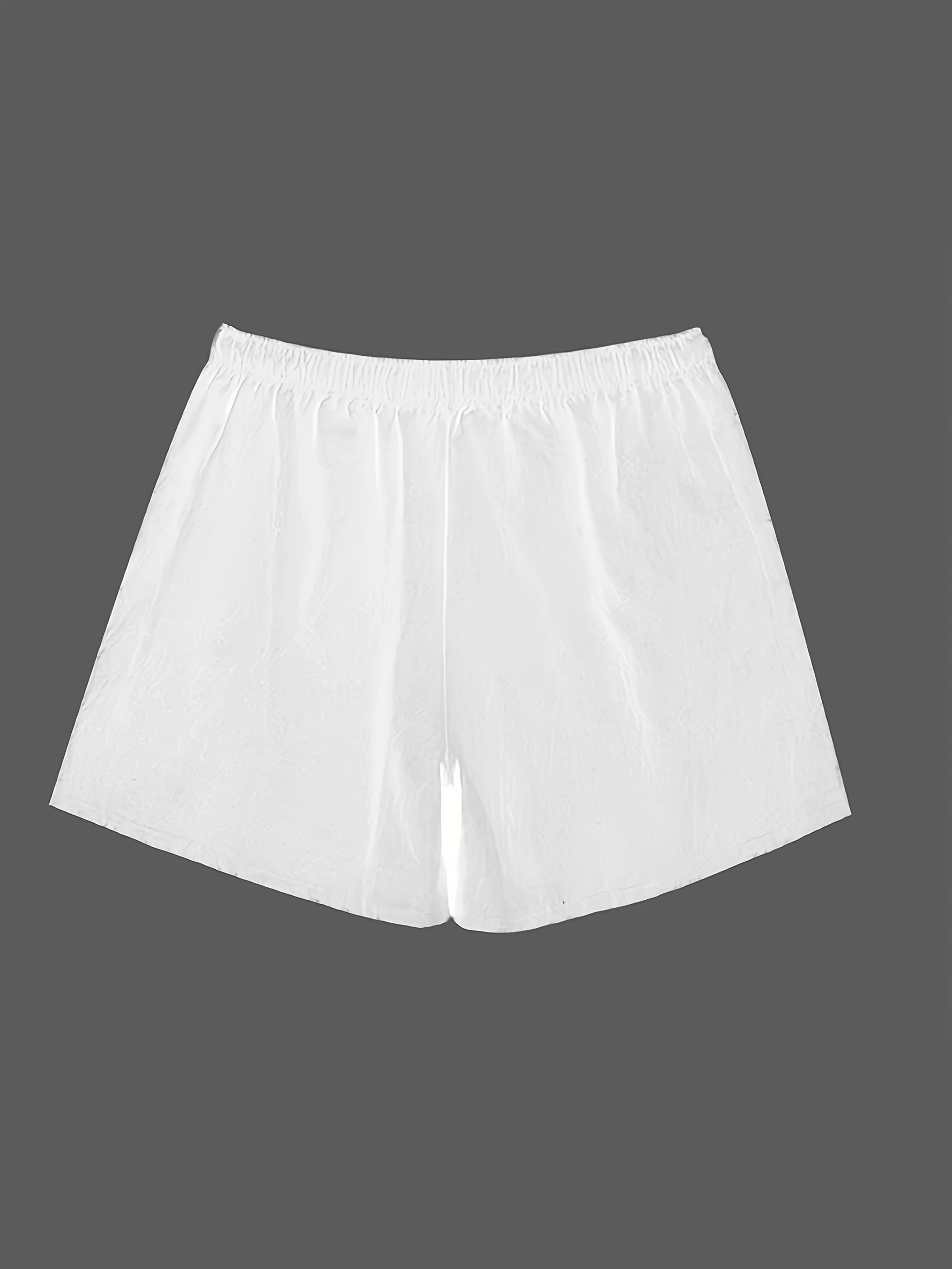 White men swim shorts shown front view with drawstring waist and quick-dry look