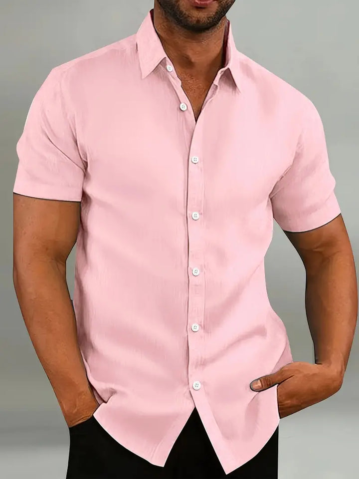 Men Short Sleeve Button Shirt Summer Casual - product image 4