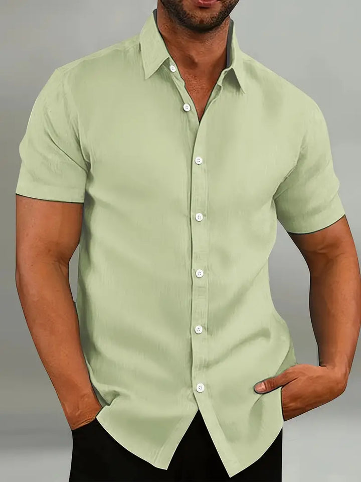 Men Short Sleeve Button Shirt Summer Casual - product image 6