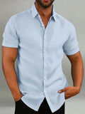 Men Short Sleeve Button Shirt Summer Casual - product image 1
