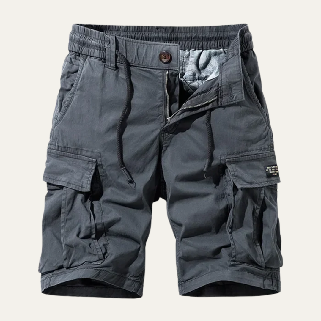 Men's Khaki Cargo Shorts with Pockets - view 11