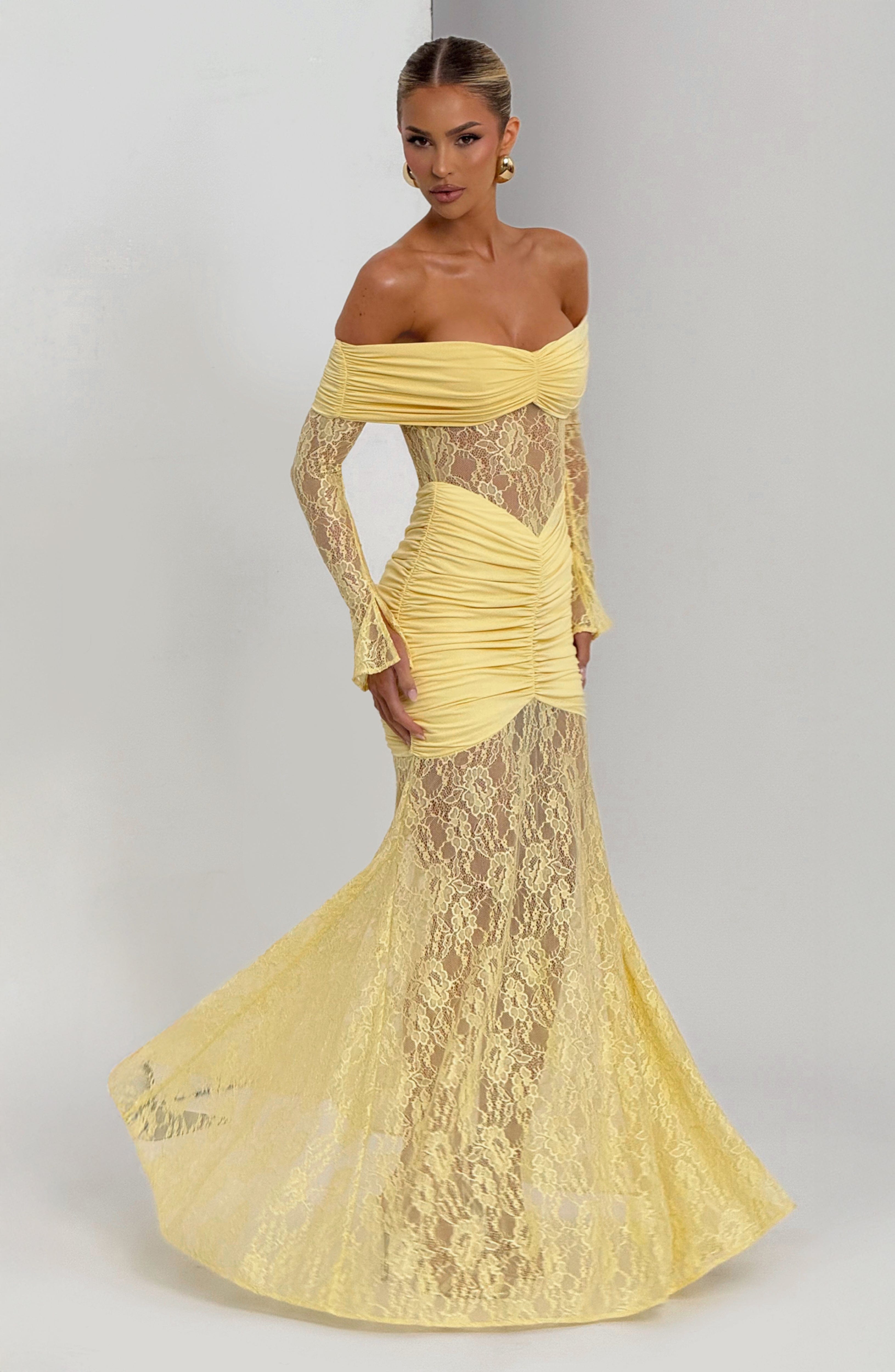 Sauline Maxi Dress - Lemon Dress Babyboo Fashion Premium Exclusive Design