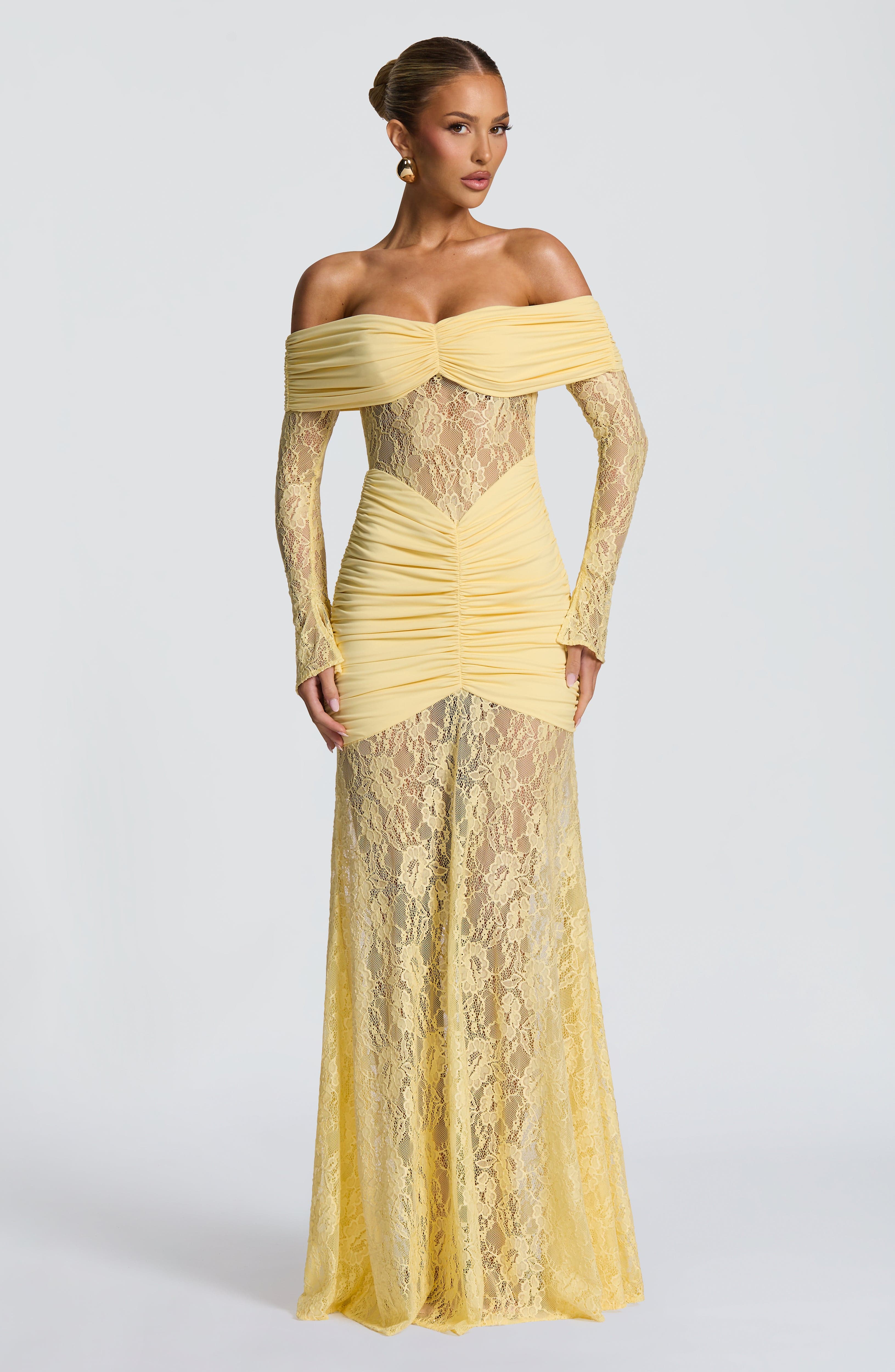 Sauline Maxi Dress - Lemon Dress Babyboo Fashion Premium Exclusive Design