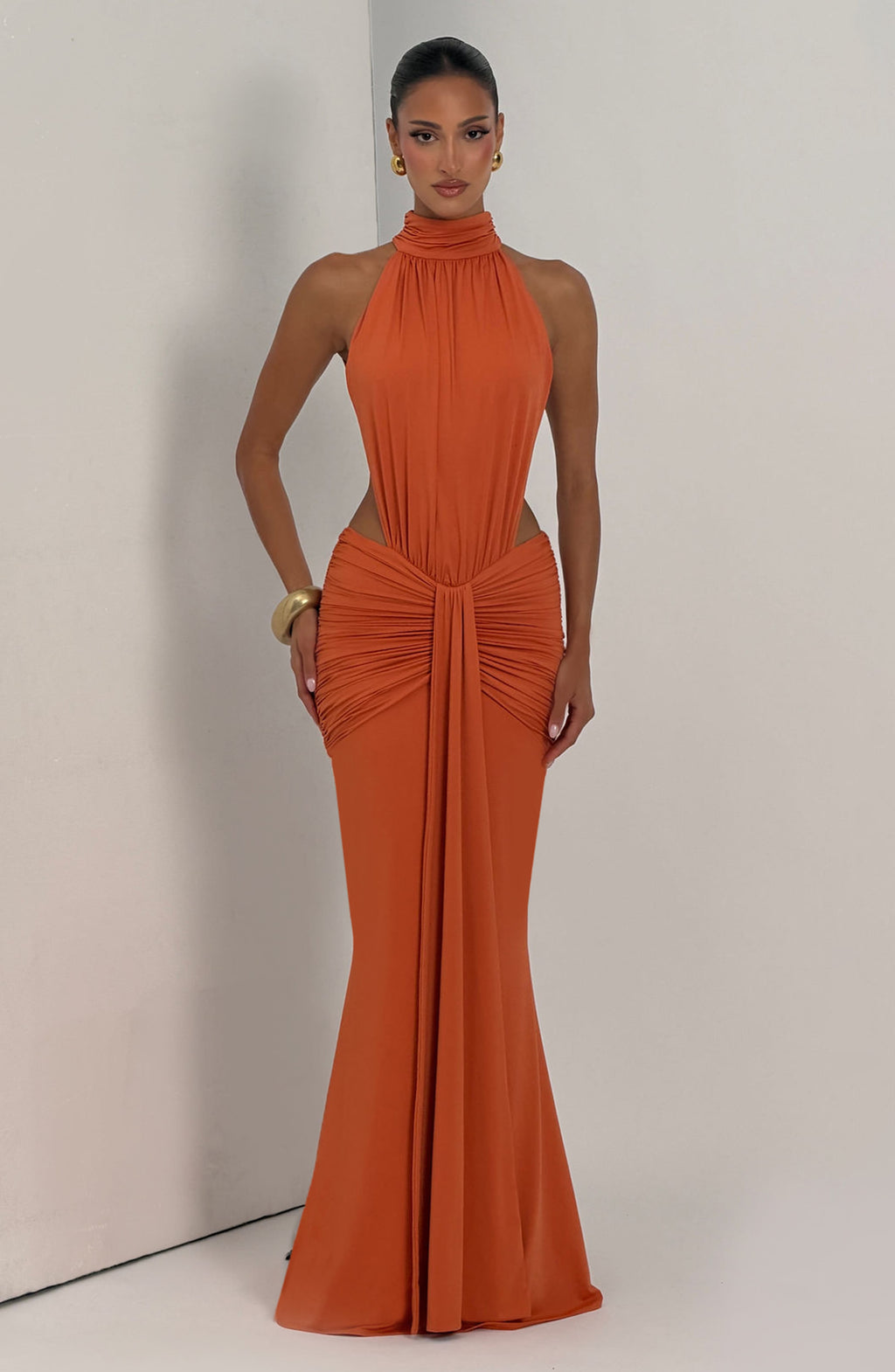 Thekla Maxi Dress - Burnt Orange Dress Babyboo Fashion Premium Exclusive Design