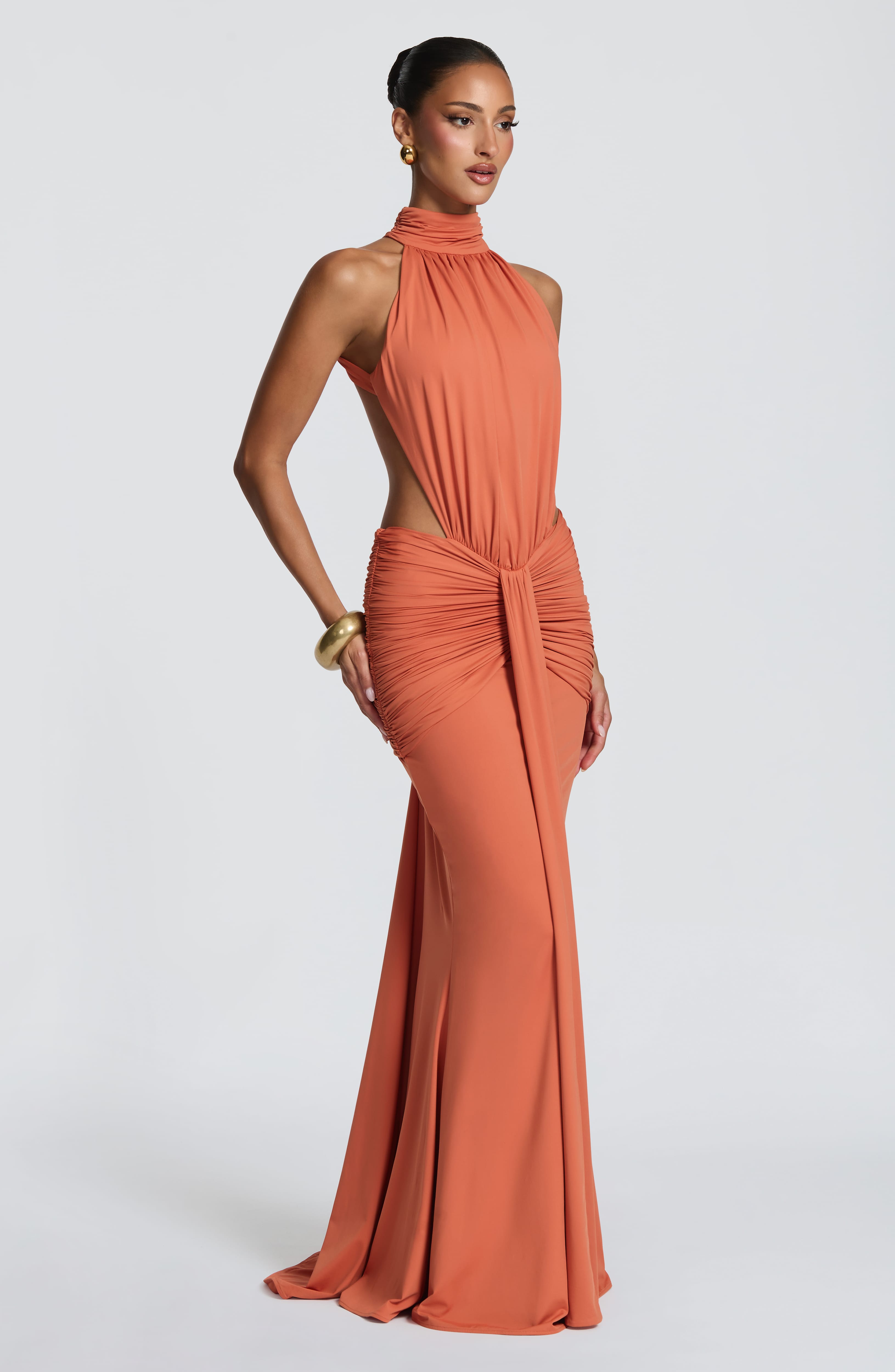 Thekla Maxi Dress - Burnt Orange Dress Babyboo Fashion Premium Exclusive Design