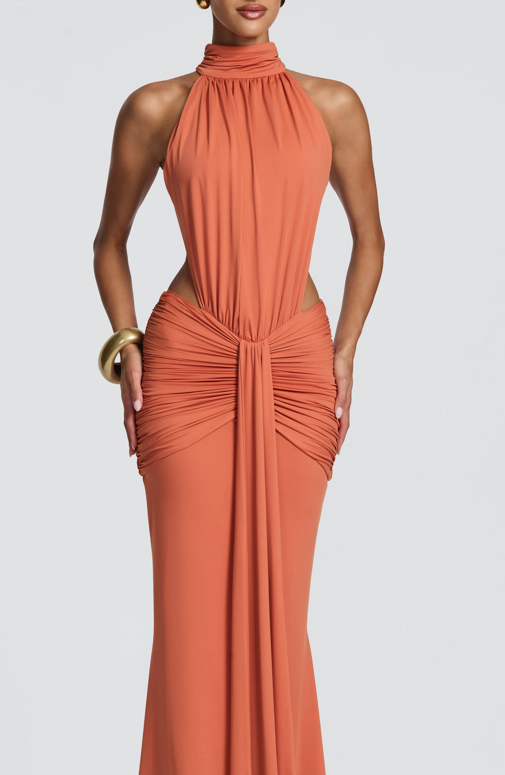 Thekla Maxi Dress - Burnt Orange Dress Babyboo Fashion Premium Exclusive Design
