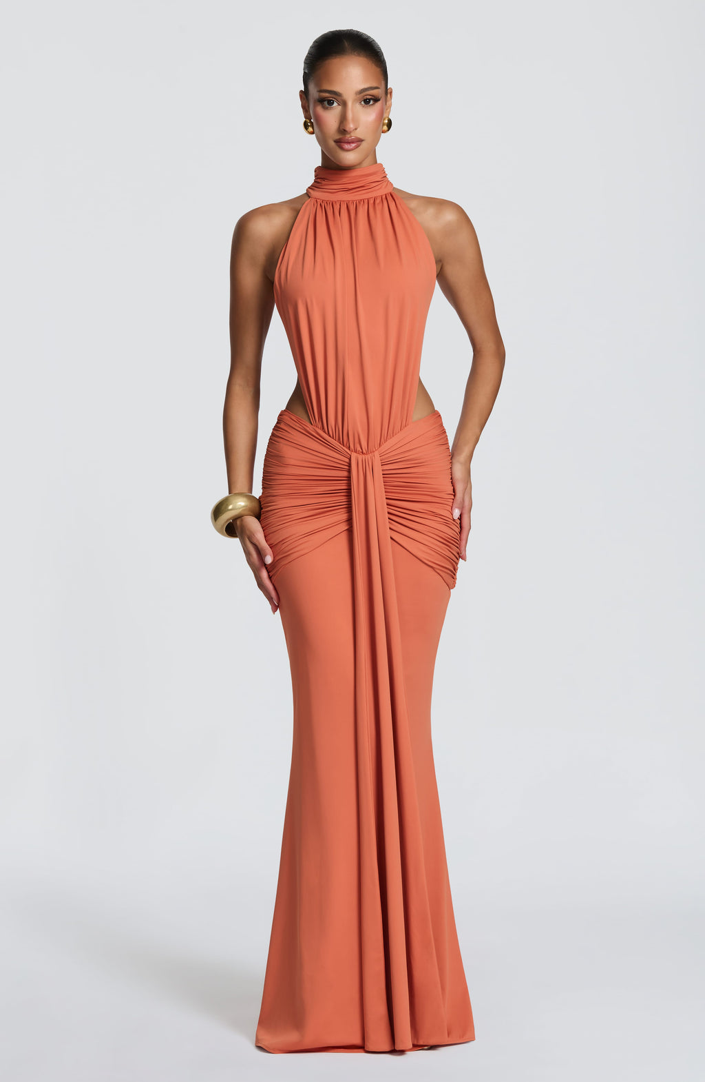 Thekla Maxi Dress - Burnt Orange Dress XS Babyboo Fashion Premium Exclusive Design